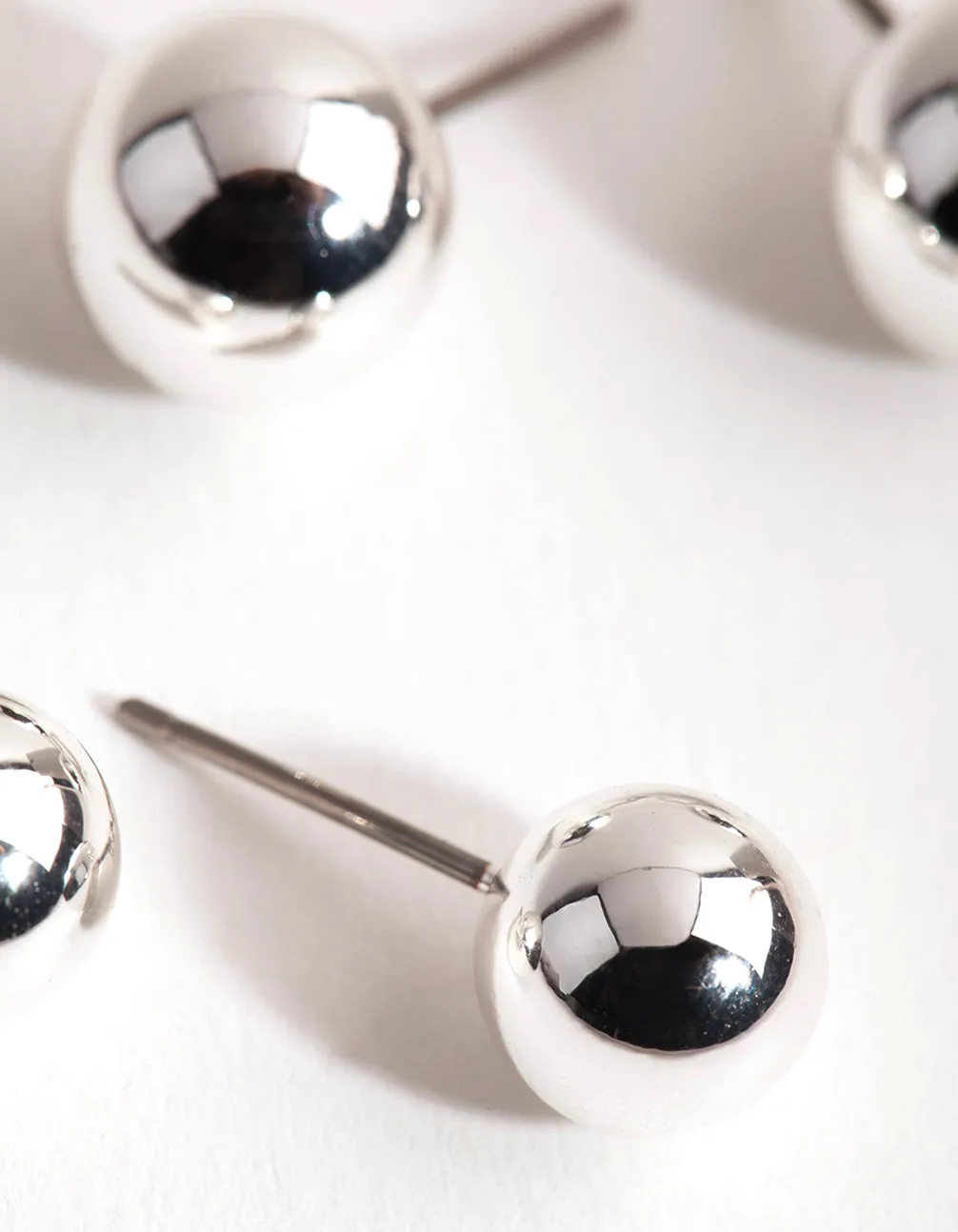 Silver Graduated Ball Stud Pack Earring