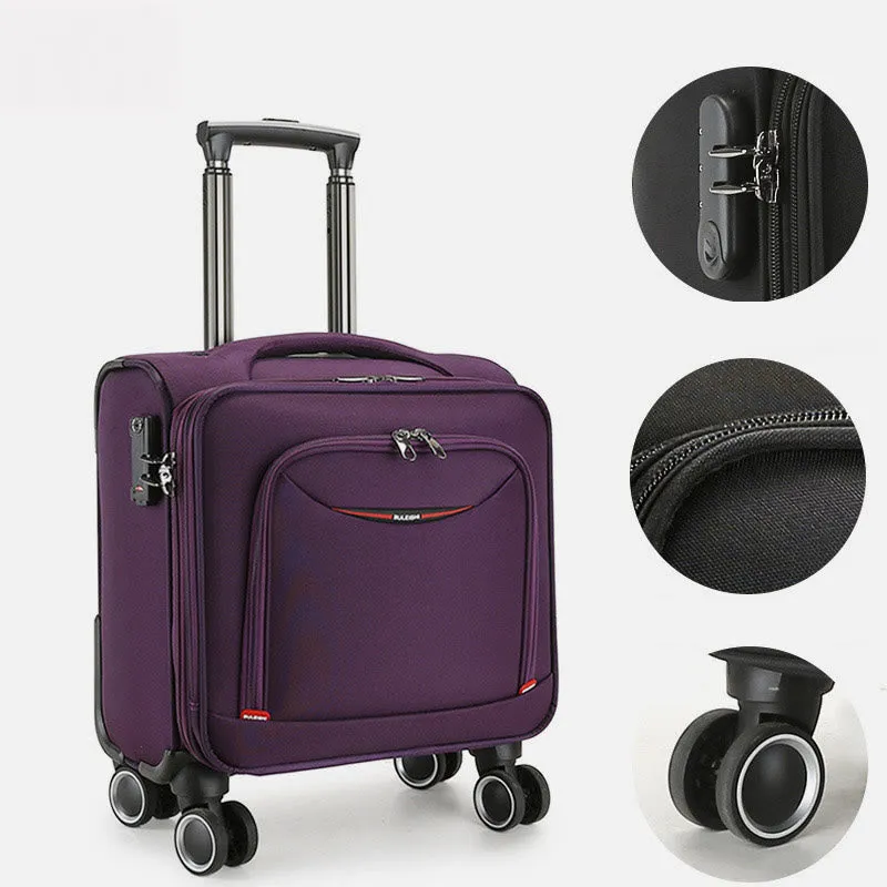 Small Luggage Trolley Case Multifunctional Oxford Wheel Bag For Travel