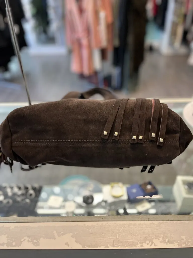 *Stuart Weitzman Suede Fringe Hobo Bag
