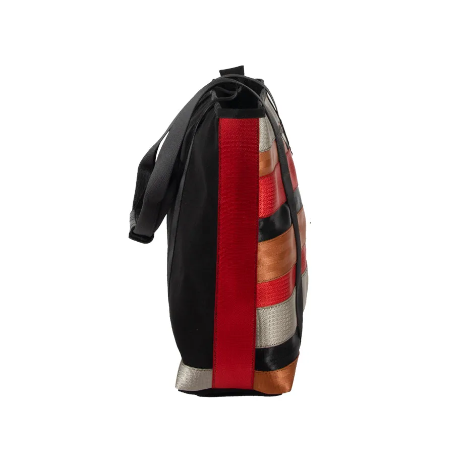 Surplus Multi-Colored Tote Bag in Cargo Belts and Car Seat Belts