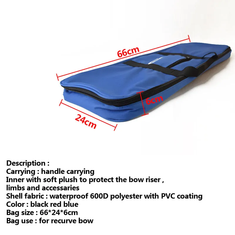 Takedown recurve bow case archery