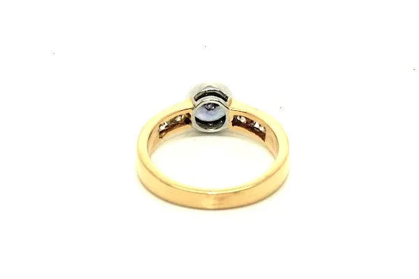 Tanzanite & Diamond Bezel Ring Ad No.0344