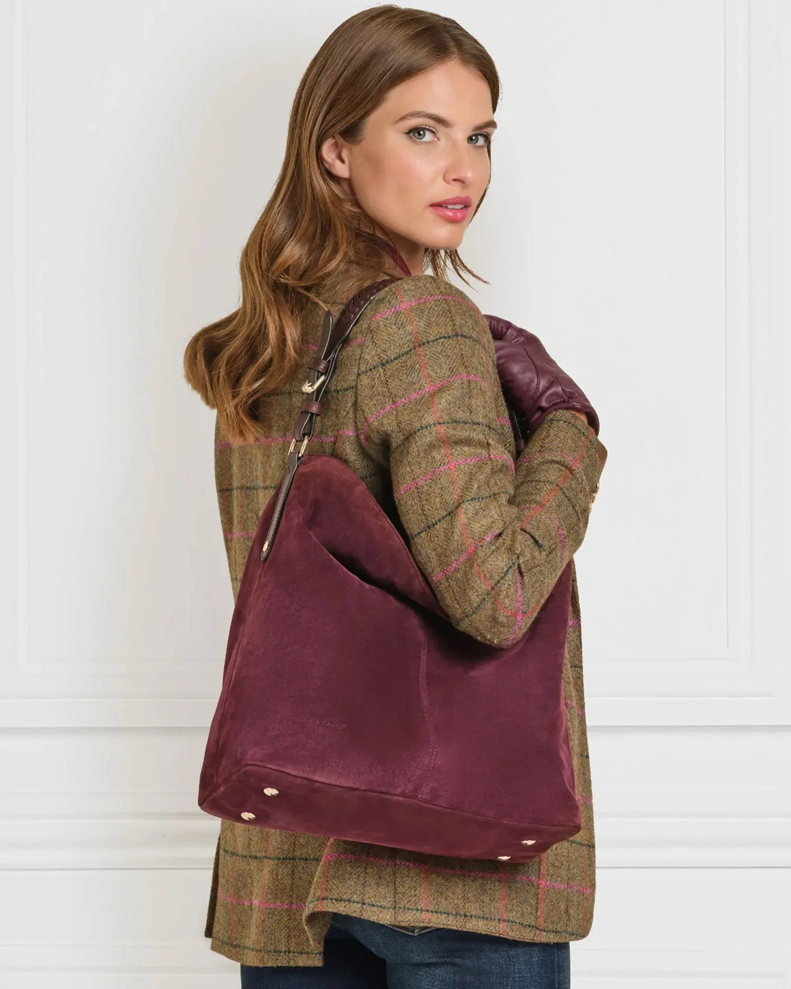 The Tetbury Tote Bag - Plum Suede