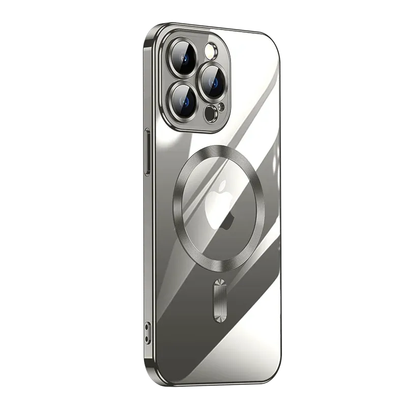 Titanium Magsafe Silicone Phone Case For iPhone