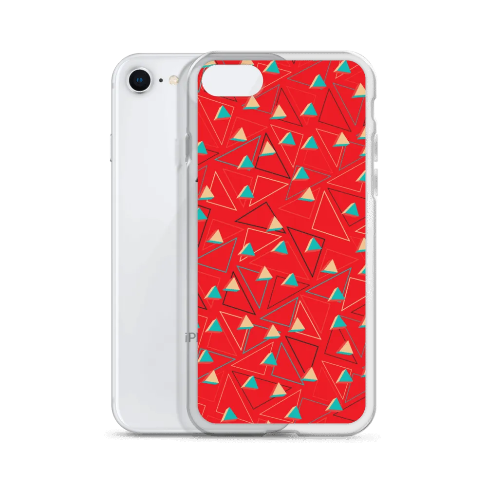 Triangular Candied Red iPhone Case
