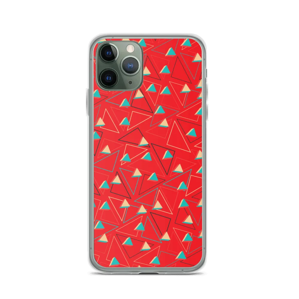 Triangular Candied Red iPhone Case