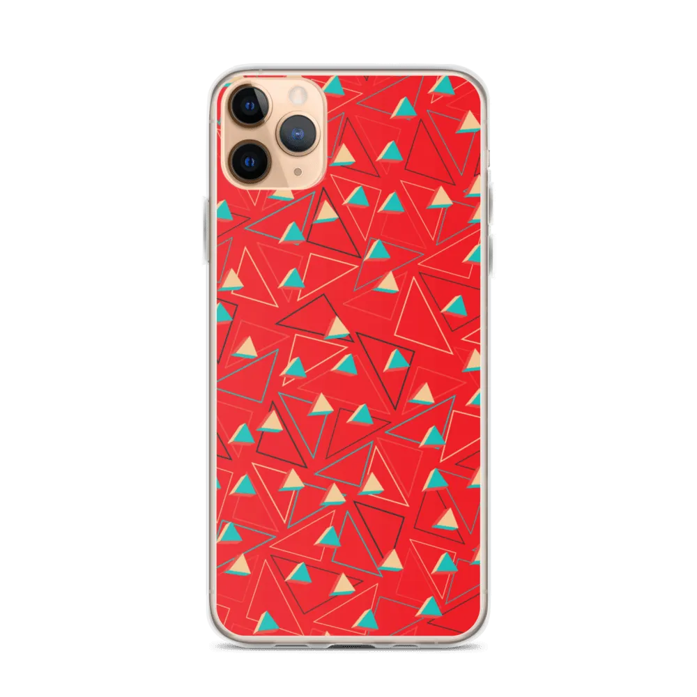 Triangular Candied Red iPhone Case