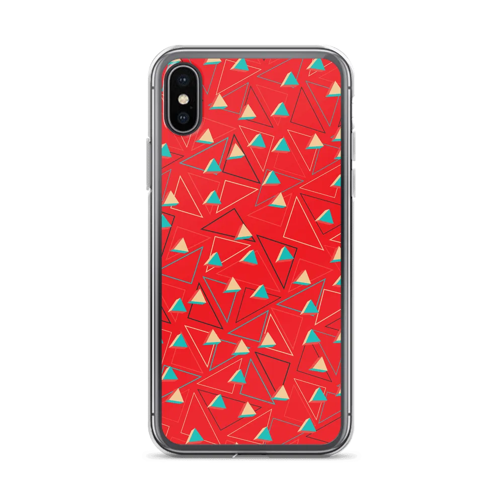 Triangular Candied Red iPhone Case