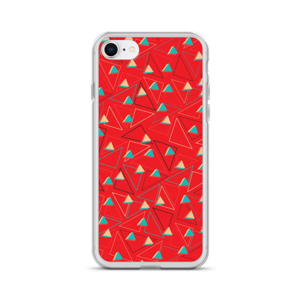 Triangular Candied Red iPhone Case