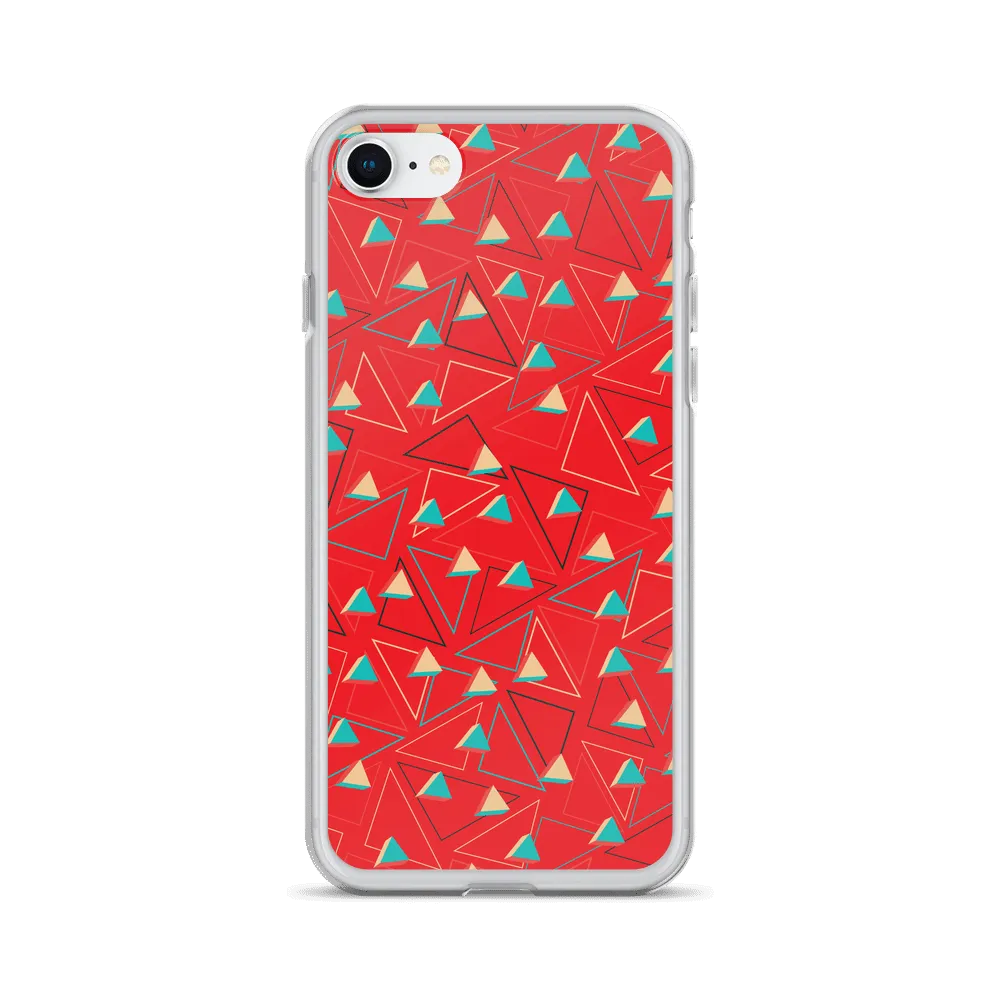 Triangular Candied Red iPhone Case
