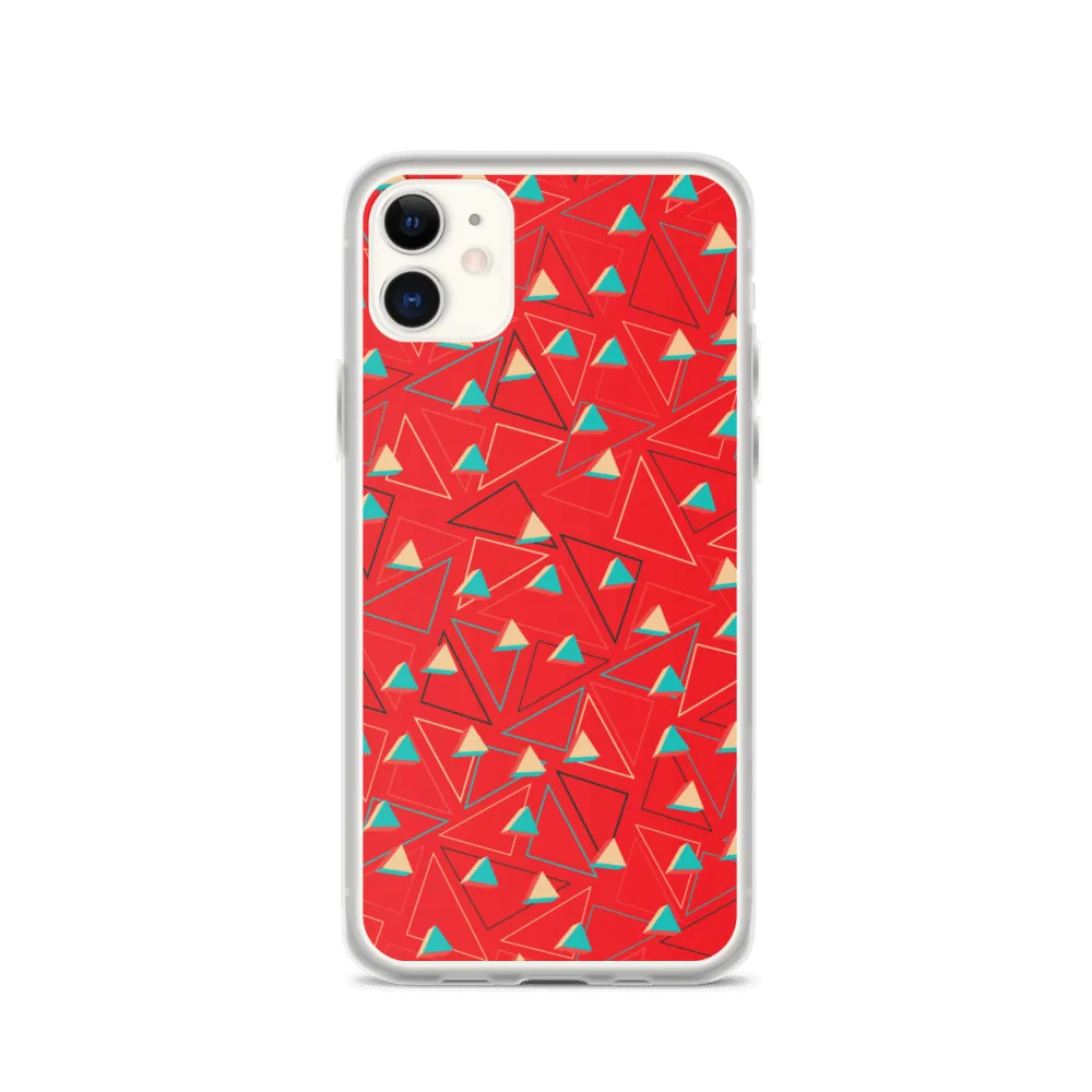 Triangular Candied Red iPhone Case