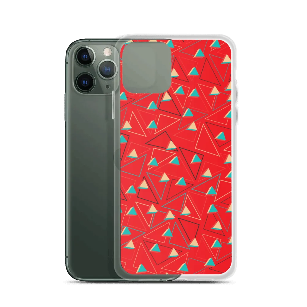 Triangular Candied Red iPhone Case
