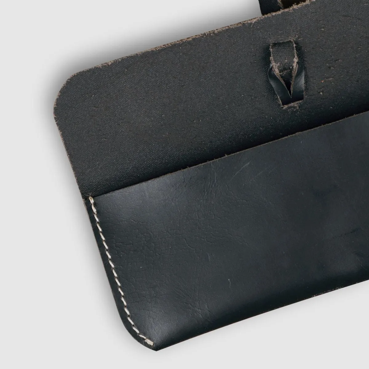 Unisex Leather Eyewear Case- Black Matte