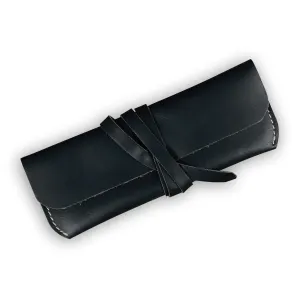 Unisex Leather Eyewear Case- Black Matte