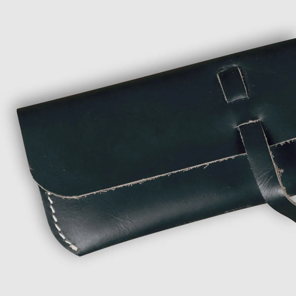 Unisex Leather Eyewear Case- Black Matte