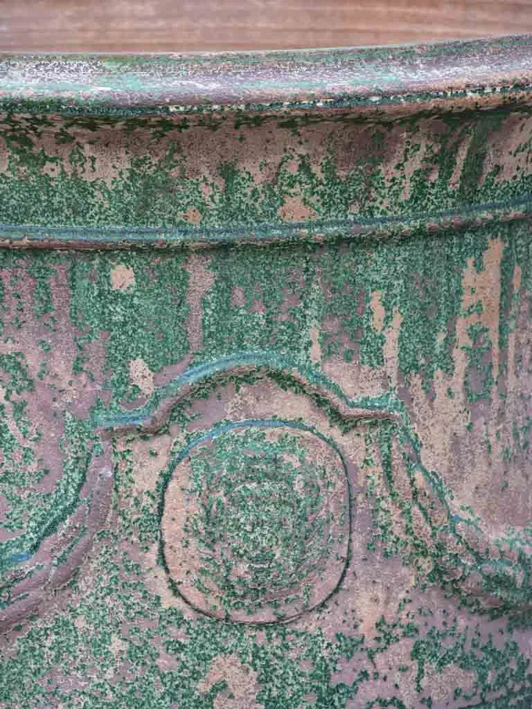 Very large vintage Anduze urn with weathered green glaze 31½"
