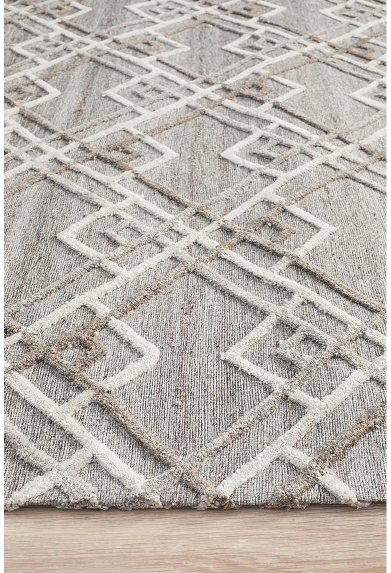 Vicenza Winter Silver Stream Modern Rug