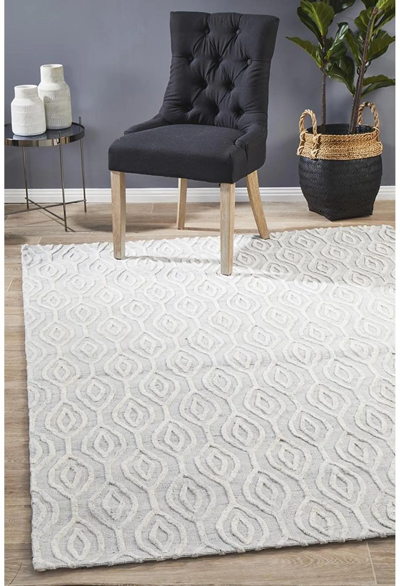 Vicenza Winter Wish White Modern Rug