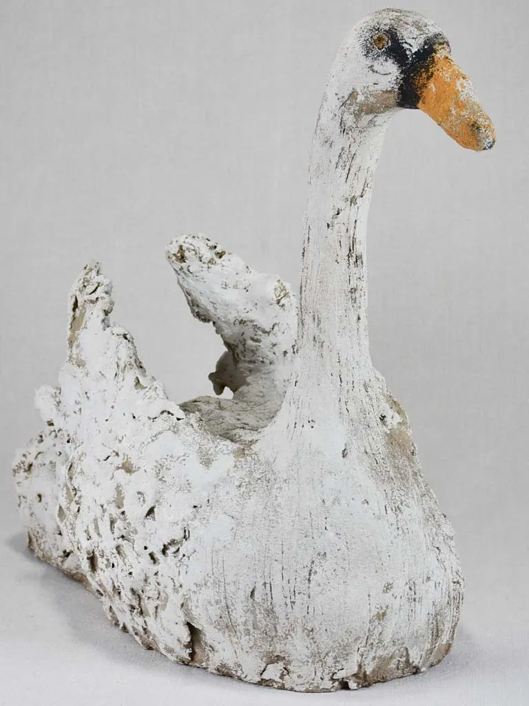Vintage garden swan - cement 19¾"