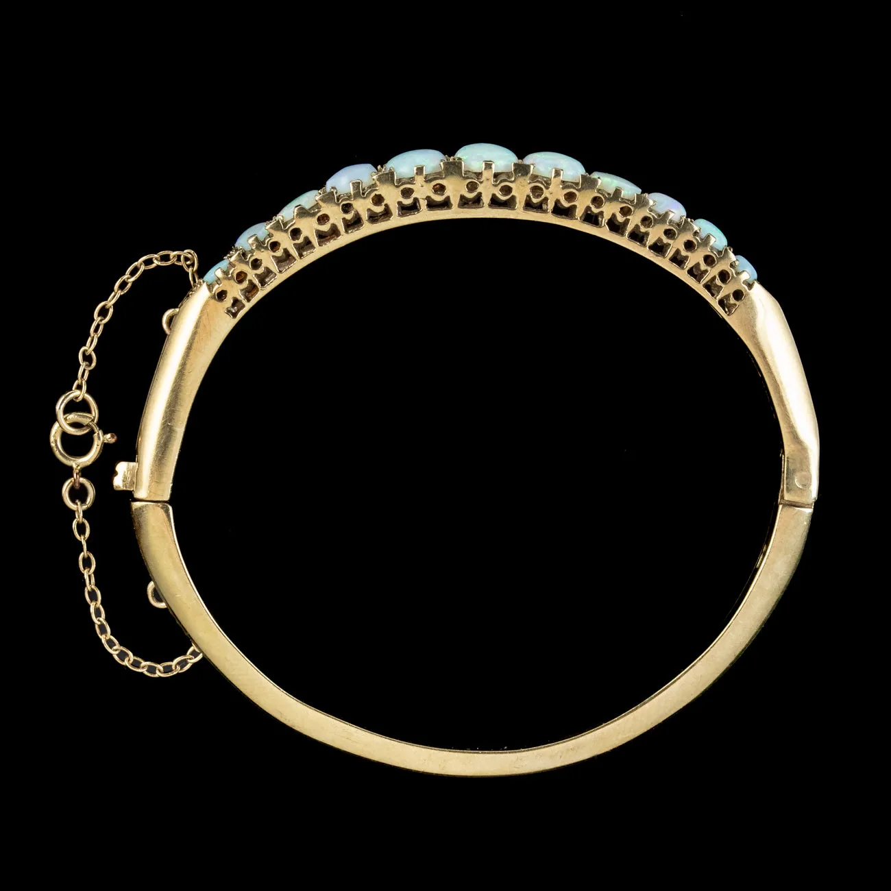 Vintage Opal Bangle 9ct Gold 4.1ct Opal Dated 1984