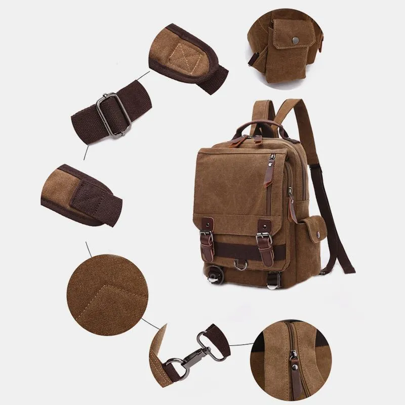 Vintage Outdoor Travel Shoulder Backpack