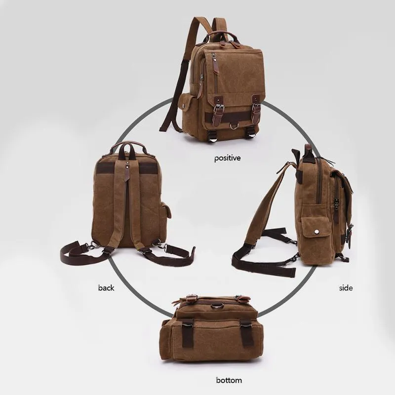 Vintage Outdoor Travel Shoulder Backpack