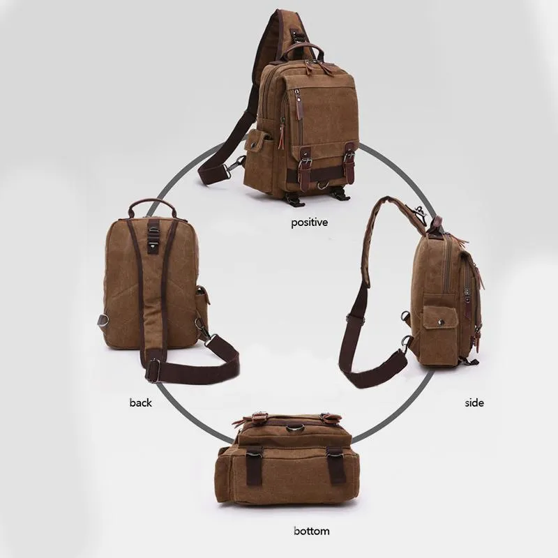 Vintage Outdoor Travel Shoulder Backpack