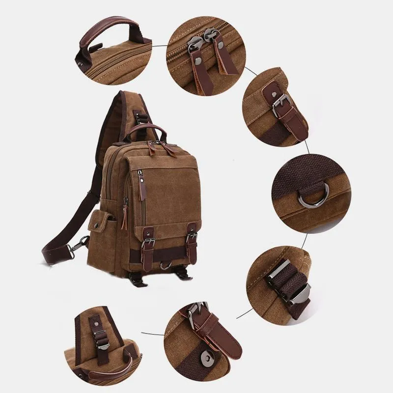 Vintage Outdoor Travel Shoulder Backpack
