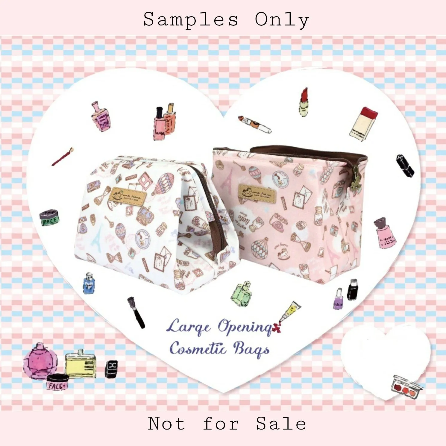 White Cat Yoga Large Cosmetic Bag