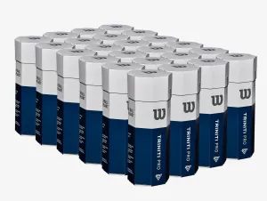 Wilson Trinity Pro Yellow All Court Tennis Balls case of 24 - 3 Ball Tubes (72 balls)