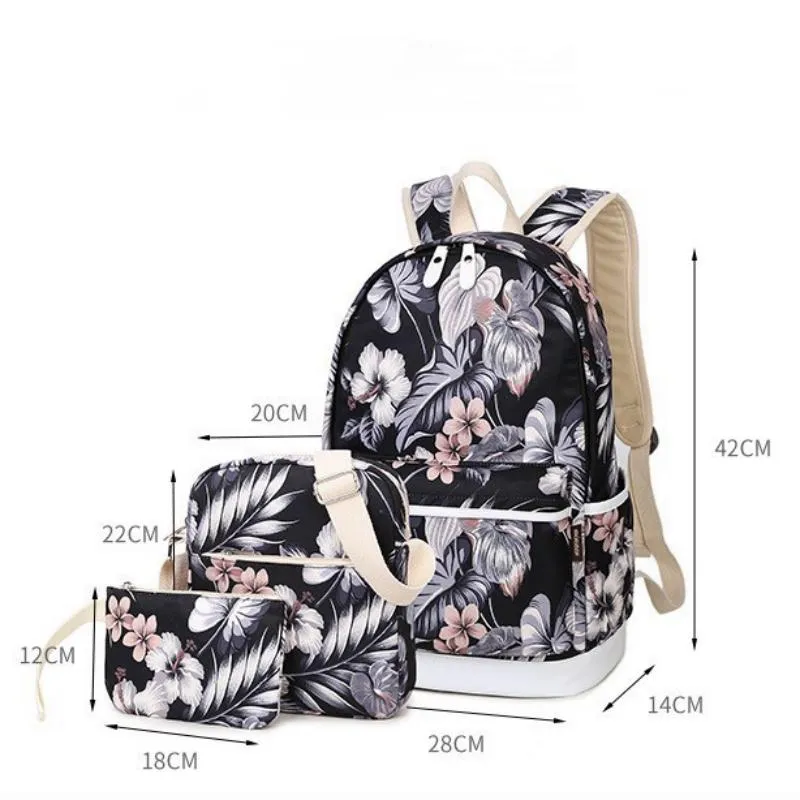 Women's Printed Travel Backpack For Laptop