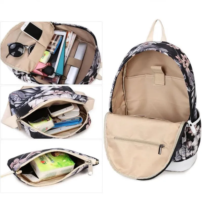 Women's Printed Travel Backpack For Laptop