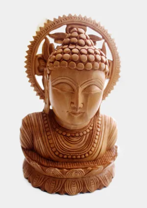 Wooden Fine Carving Buddha Bust
