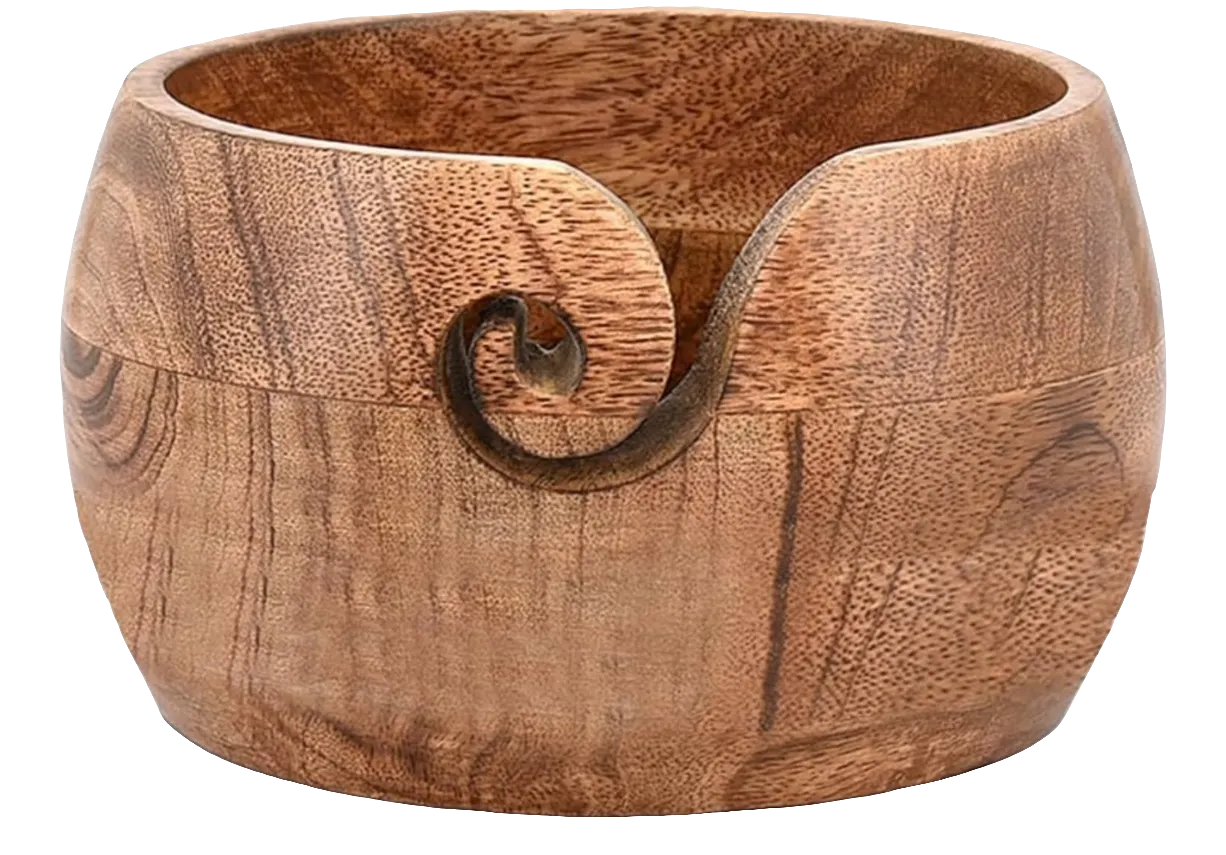 Yarn Bowl - NIRMAN Wooden (7" x 7" x 4'')